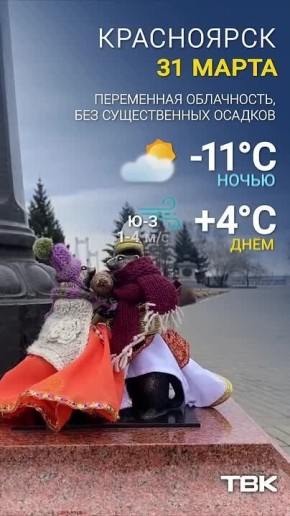 Погода на 31 марта. Ночью -11