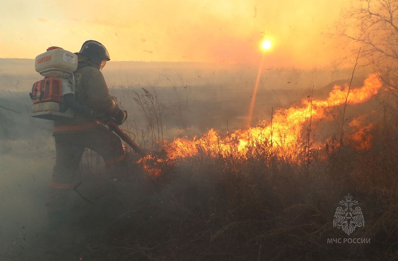 В Хакасии за сутки потушили 10 палов травы