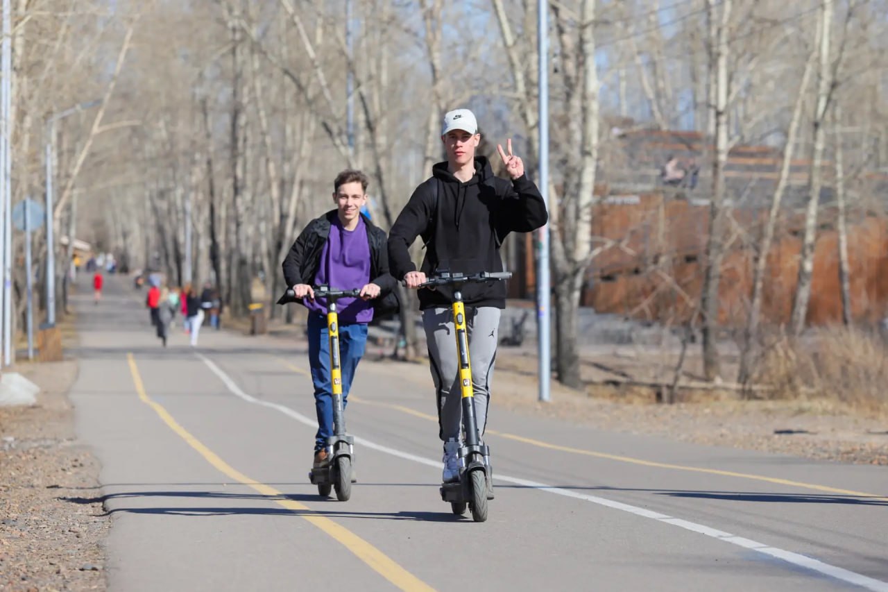 С наступлением весны в Красноярске традиционно начинается сезон электросамокатов
