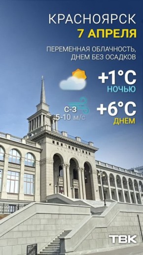 Погода на 7 апреля. Читать нас можно и в MAX