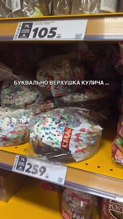 Верхушка кулича теперь продаётся отдельно
