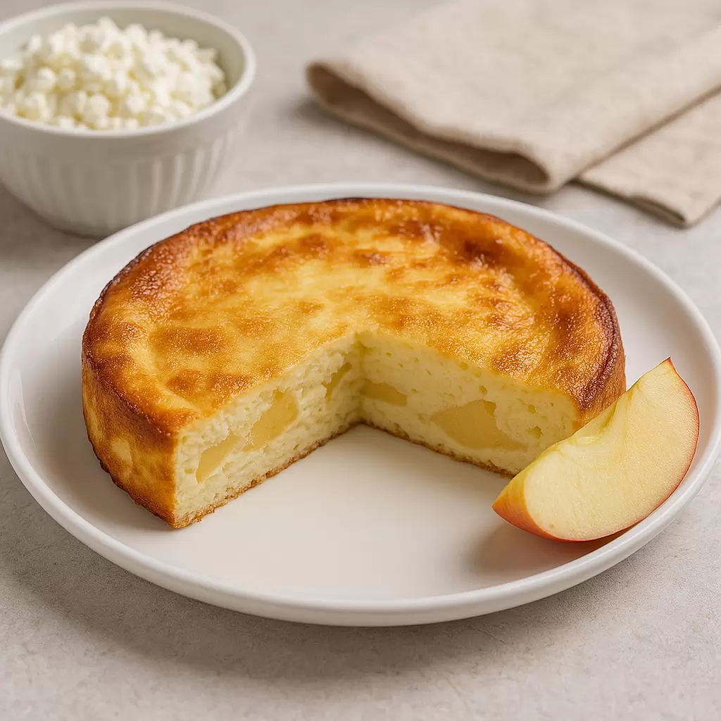 Творожная запеканка с яблоками: приятный вкус детства за 30 минут