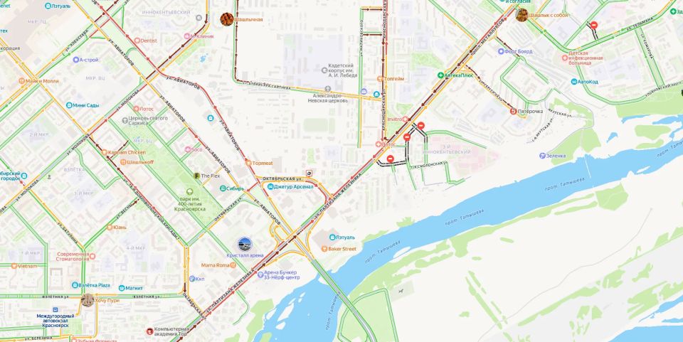 У Соборной мечети собралась пробка из-за Курбан-байрама в Красноярске