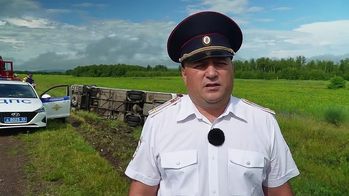 На юге Красноярского края в Минусинском округе в ДТП сегодня попал автобус с детьми