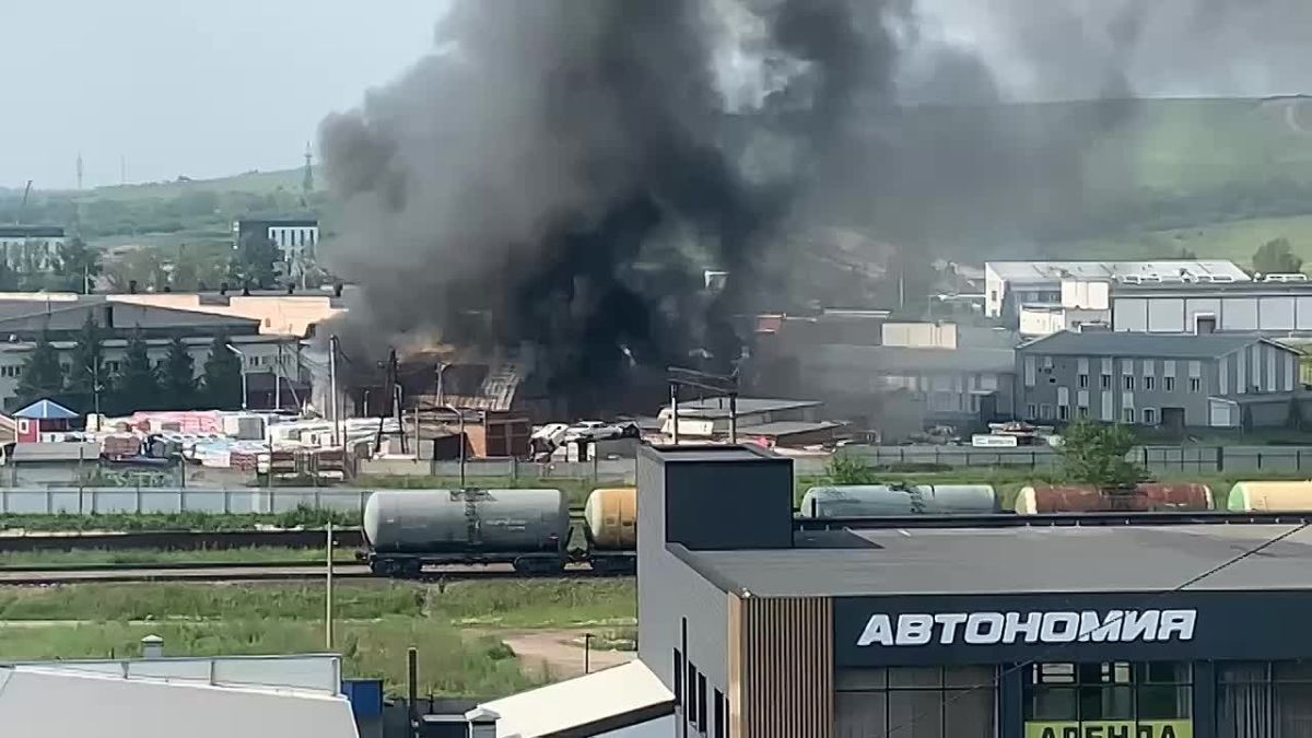 Видео пожара на Северном шоссе