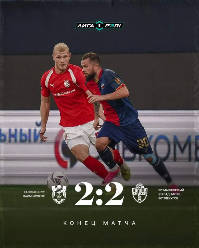 ФК «Енисей» сыграл вничью с костромским «Спартаком» — 2:2