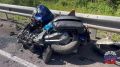 Сотрудники Госавтоинспекции Красноярска работают на месте смертельного ДТП с участием мотоциклиста