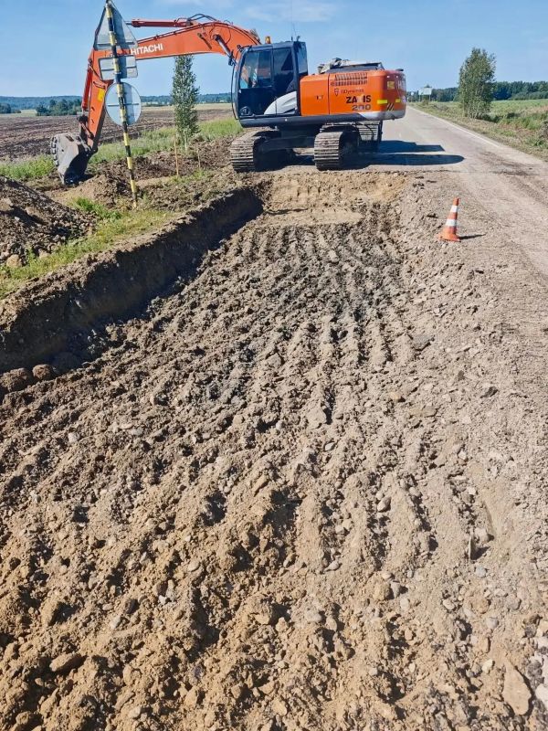 Ремонт участка трассы к селу Юксеево Ремонт участка трассы к селу Юксеево