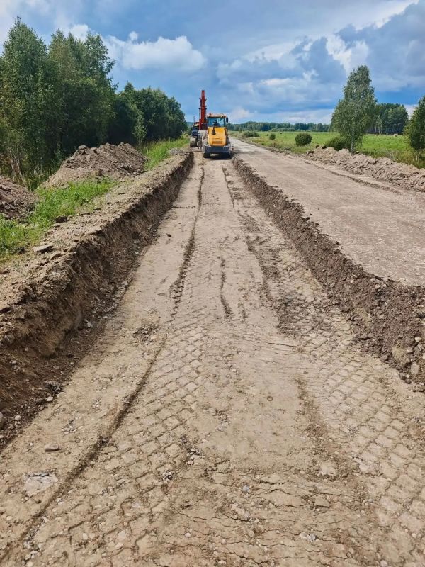 Ремонт участка трассы к селу Юксеево Ремонт участка трассы к селу Юксеево