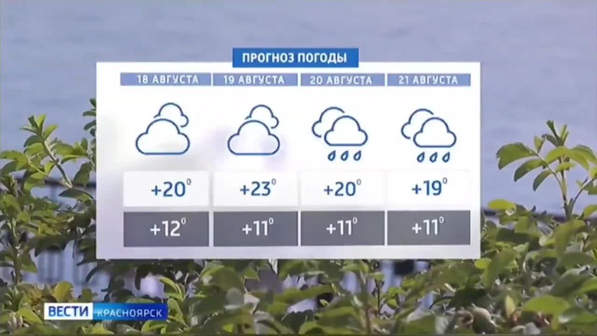 Наступившая неделя в Красноярске будет дождливой