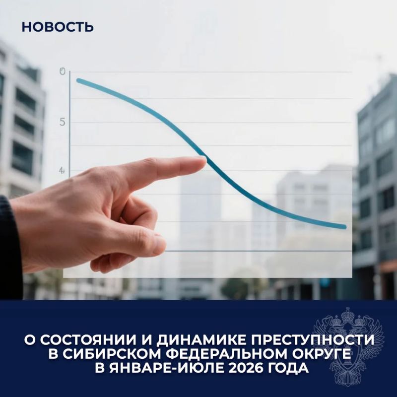В январе-июле 2026 года в Сибирском федеральном округе продолжилась тенденция снижения количества зарегистрированных преступлений