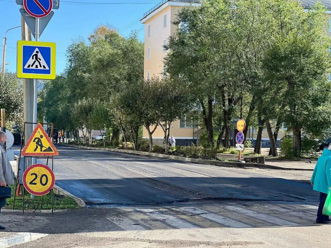В Железногорске продолжается ремонт на улице Октябрьская