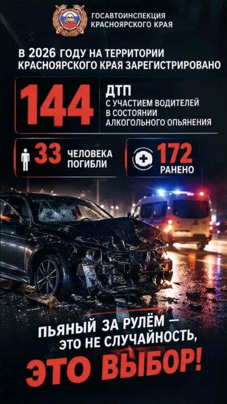 ЦЕНА ОШИБКИ: каждая четвертая поездка нетрезвого водителя заканчивается трагедией ЦЕНА ОШИБКИ: каждая четвертая поездка нетрезвого водителя заканчивается трагедией