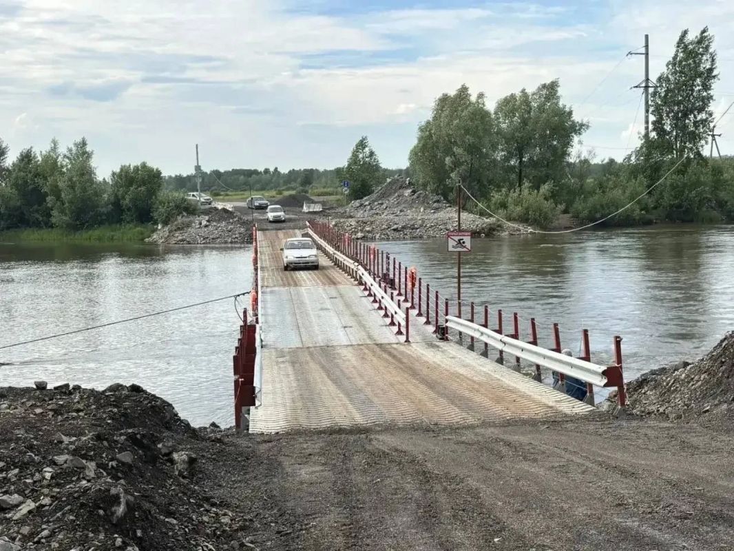 Наплавной мост через Чулым в Ачинске планируют эксплуатировать до 19 октября
