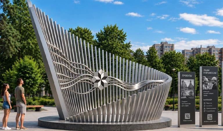 В сквере «Серебряный» появится арт-объект, вдохновлённый Енисеем и открытым карьером